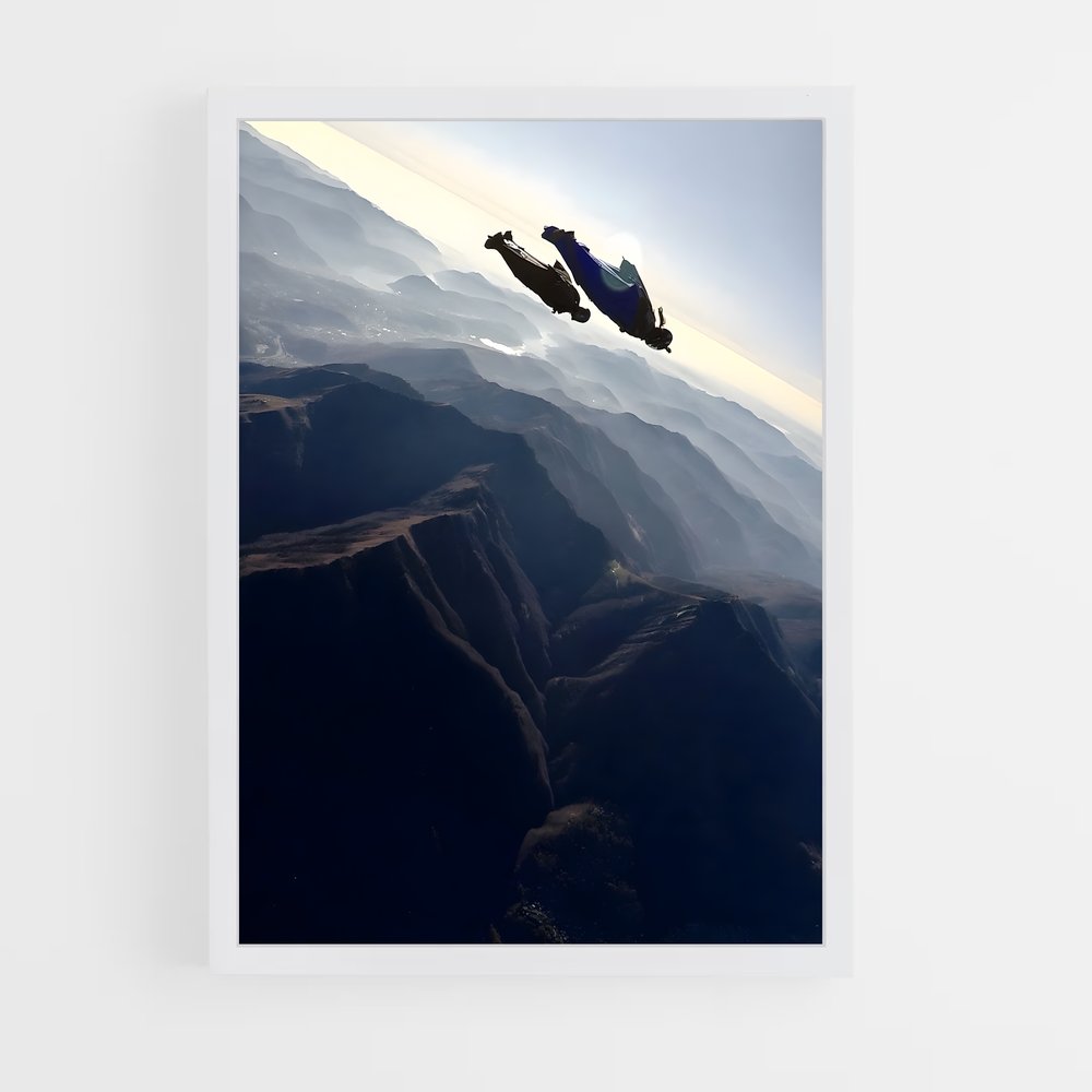 Poster Wingsuit flying flyer – affiche Vol en wingsuit (vue 3)